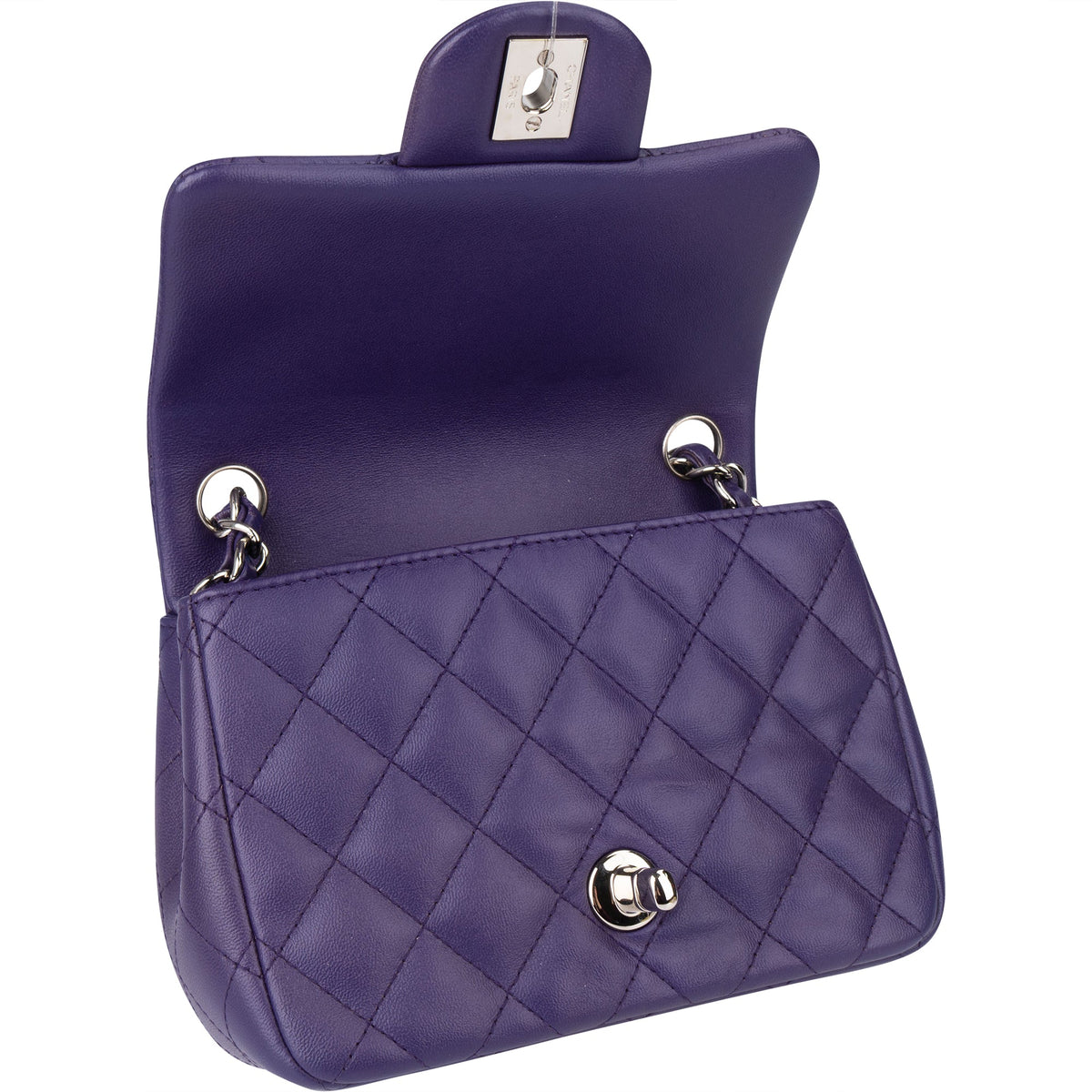 Chanel Quilted Lambskin Single Flap Crossbody Bag