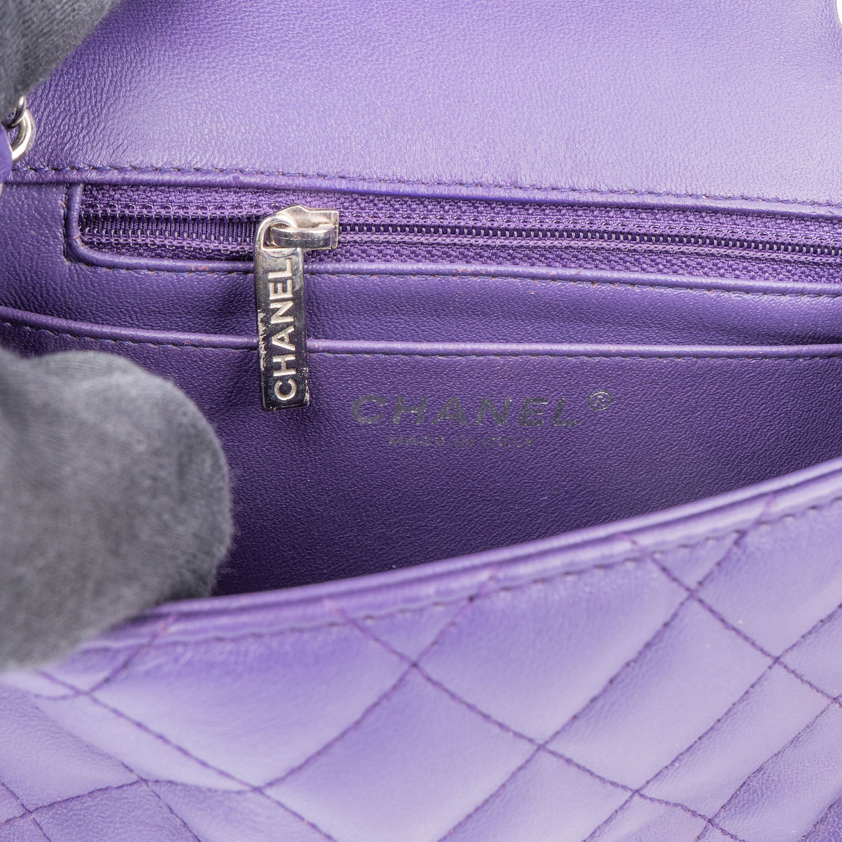 Chanel Quilted Lambskin Single Flap Crossbody Bag