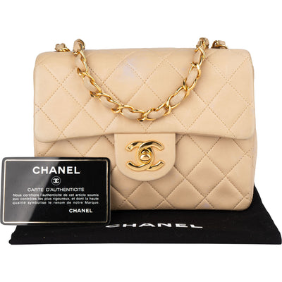 Chanel Quilted Lambskin 24K Gold Single Flap Crossbody Bag