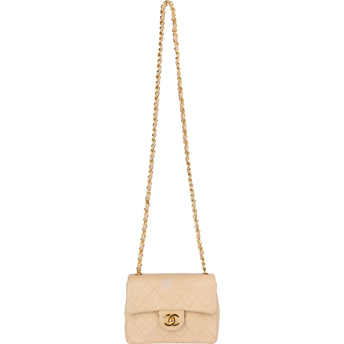 Chanel Quilted Lambskin 24K Gold Single Flap Crossbody Bag
