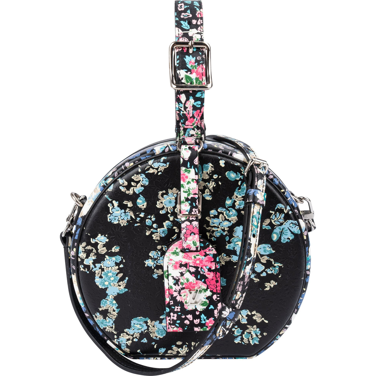 Louis Vuitton Floral Leather Print Petite Boite Chapeau Crossbody Bag