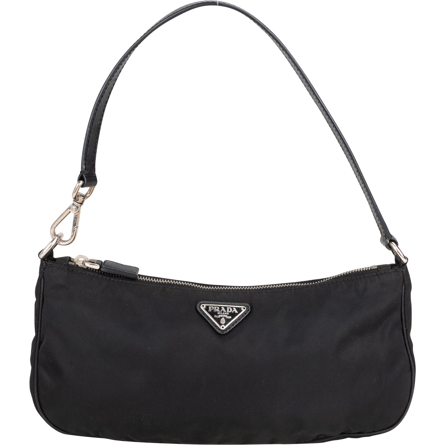 Prada Black Nylon Triangle Shoulder Bag