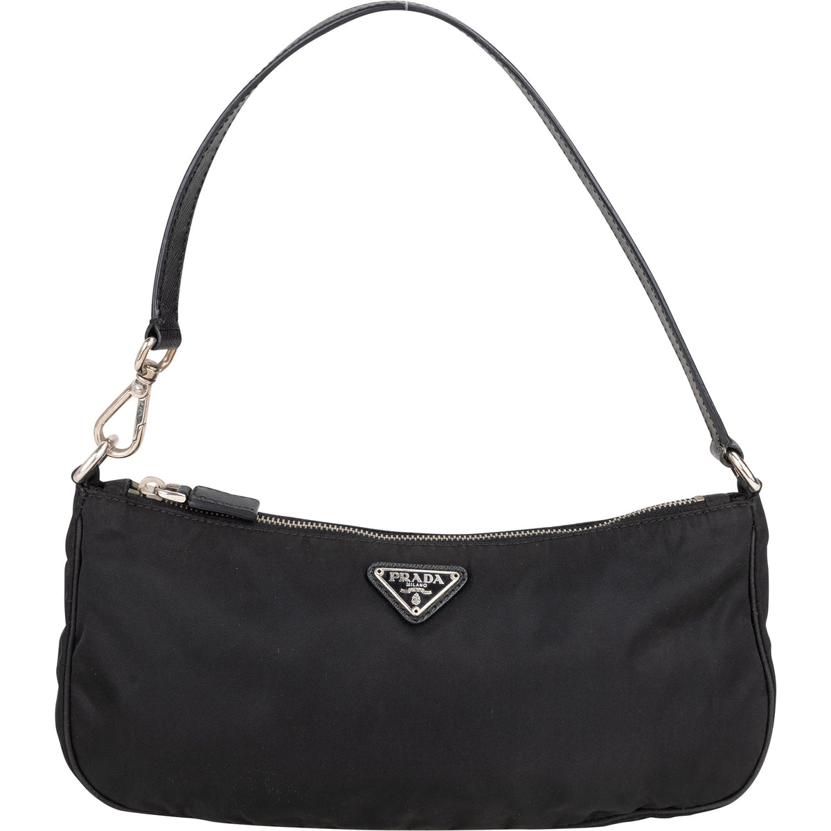 Prada Black Nylon Triangle Shoulder Bag