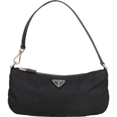 Prada Black Nylon Triangle Shoulder Bag