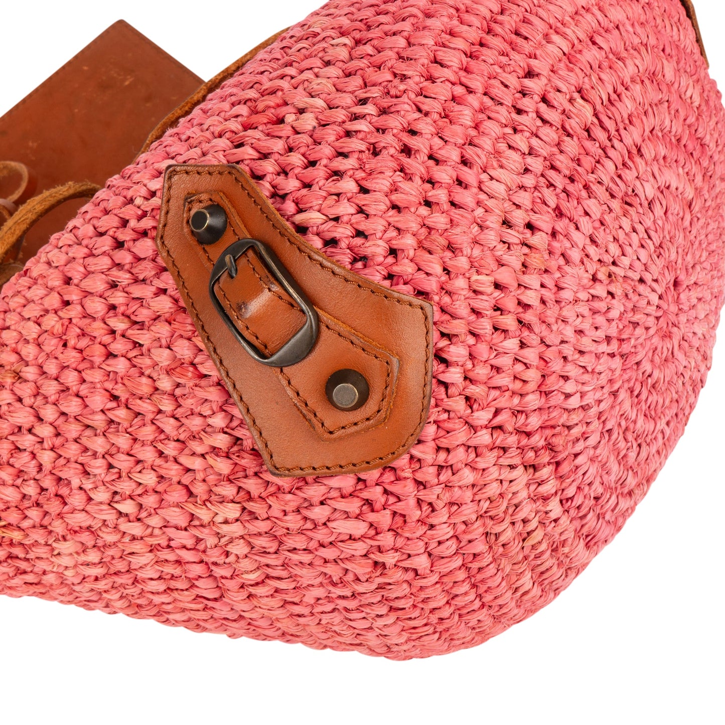 Balenciaga Raffia Panier City Handbag