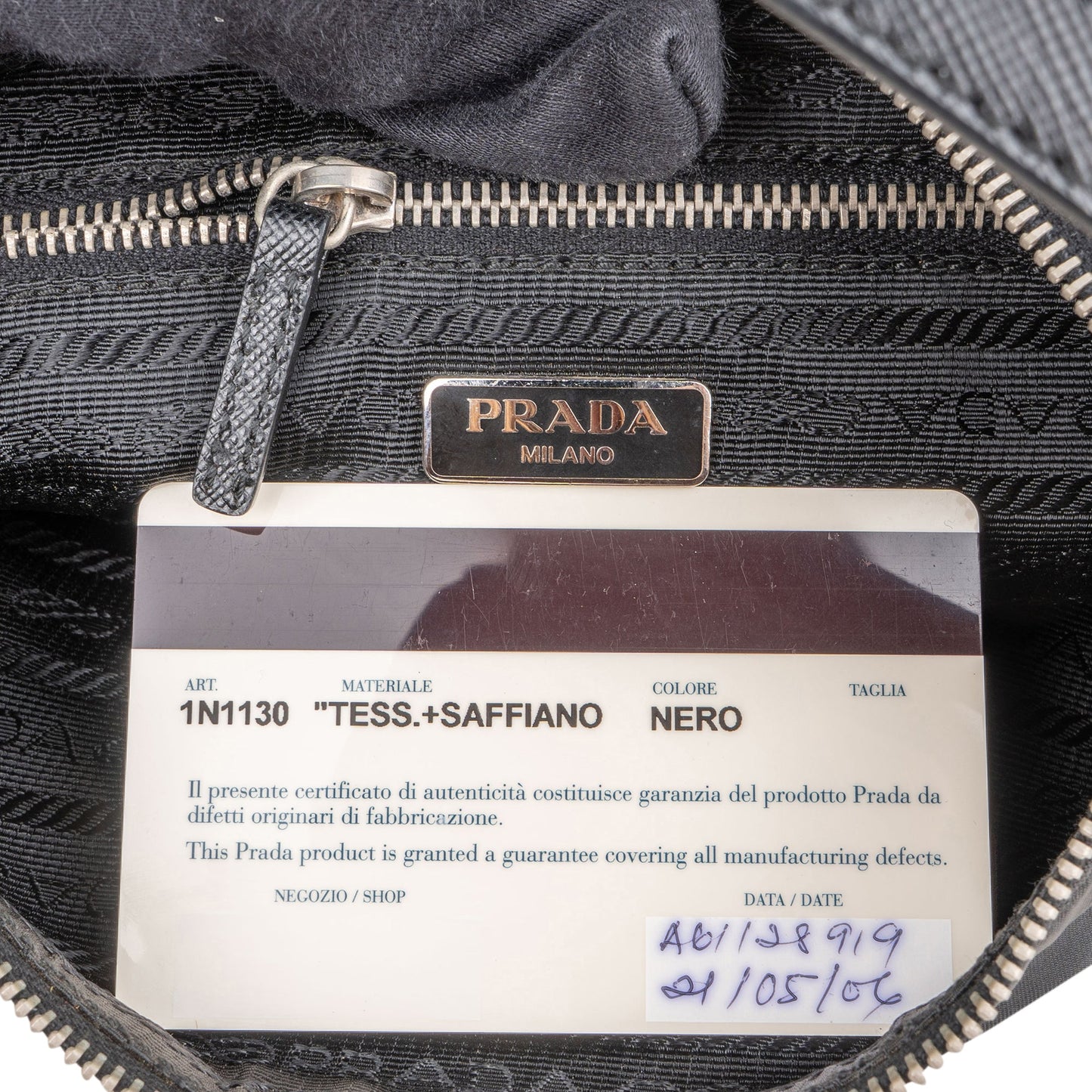 Prada Black Nylon Triangle Shoulder Bag