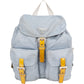 Prada Blue Nylon Triangle Backpack