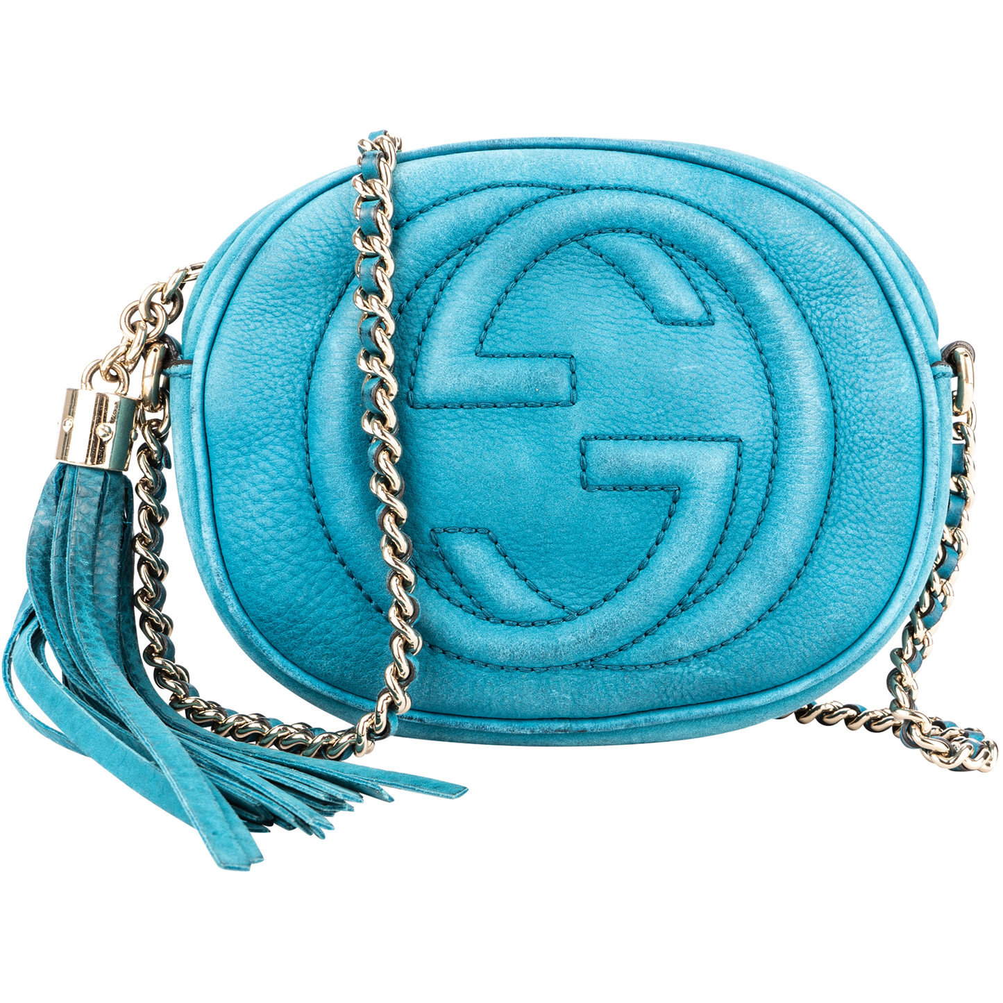 Gucci Soho Nubuck Leather Mini Crossbody Chain Bag