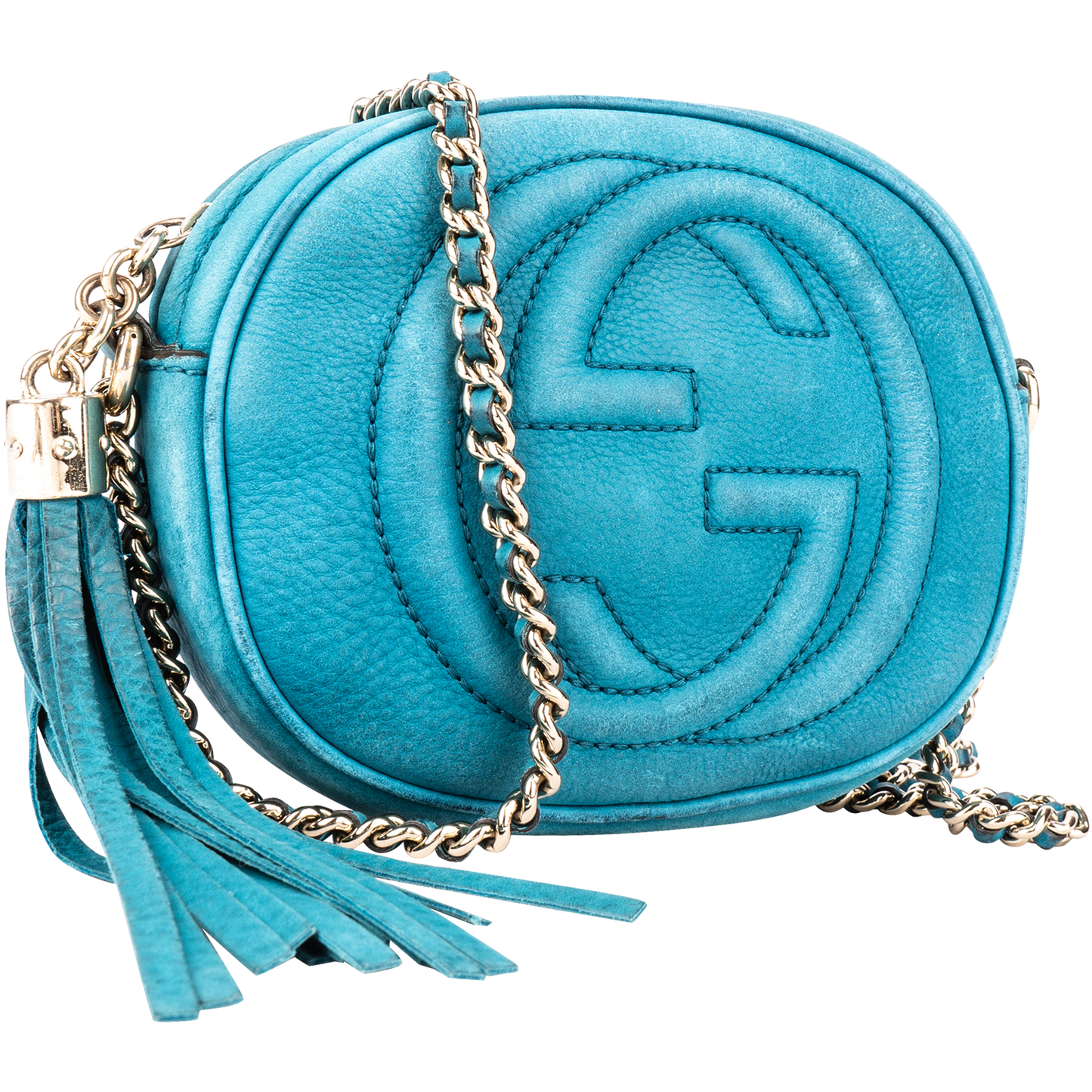 Gucci Soho Nubuck Leather Mini Crossbody Chain Bag