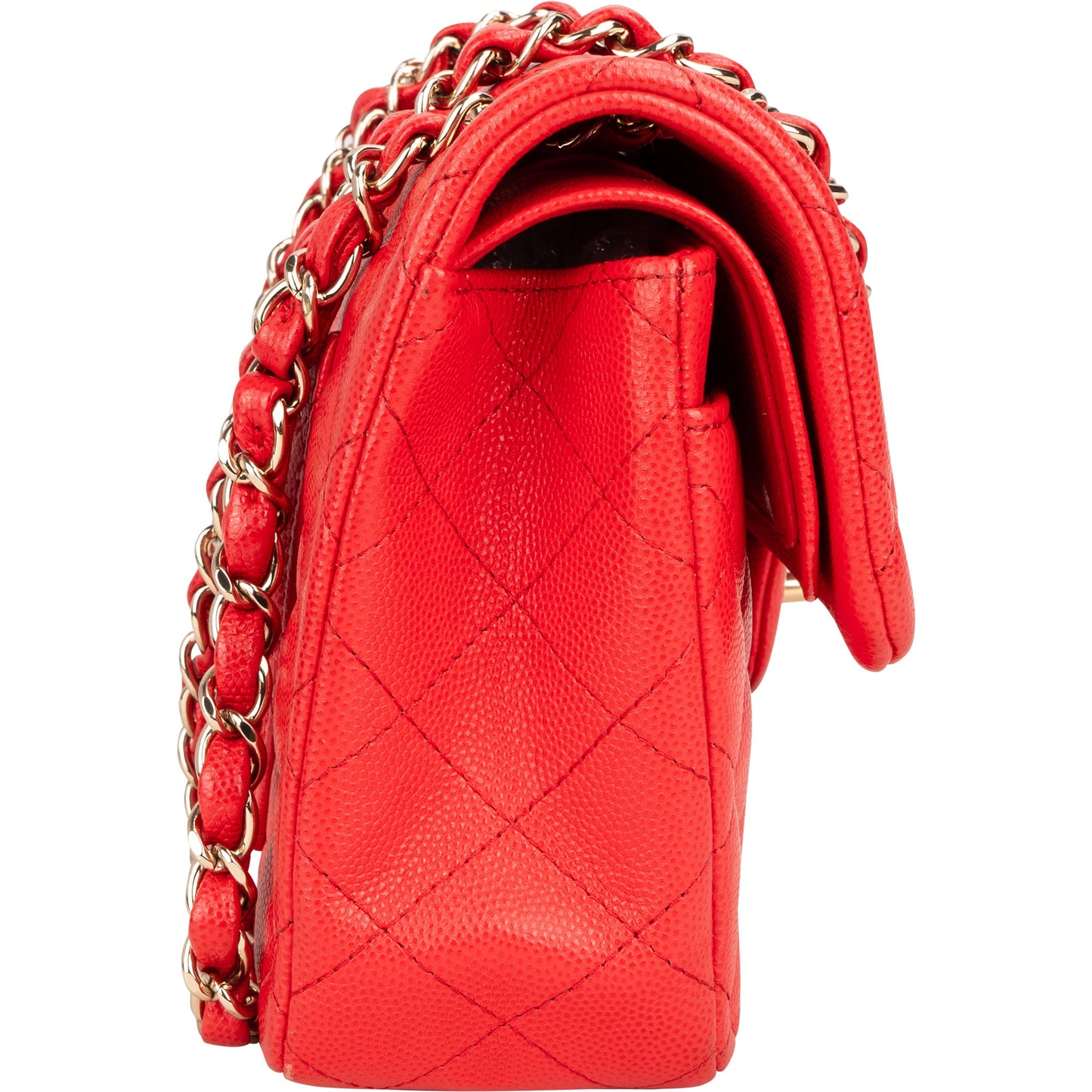 Chanel Quilted Caviar Leather Small Double Flap Crossbody Bag