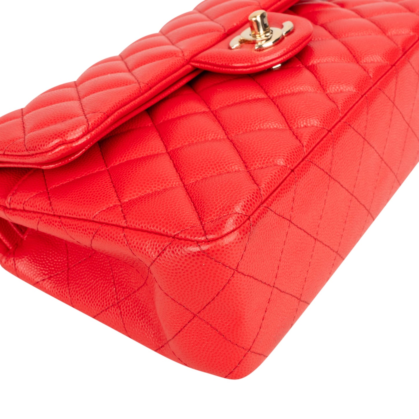 Chanel Quilted Caviar Leather Small Double Flap Crossbody Bag