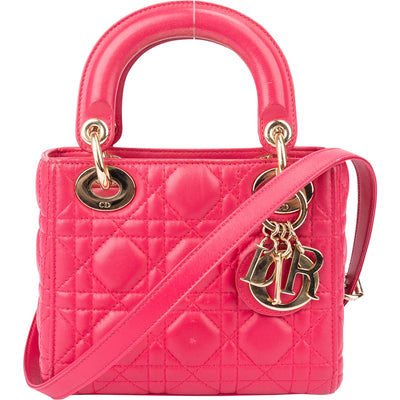Christian Dior Quilted Leather Mini Lady Dior Handbag