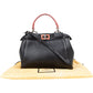 Fendi Black Leather Peekaboo Handbag