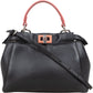 Fendi Black Leather Peekaboo Handbag