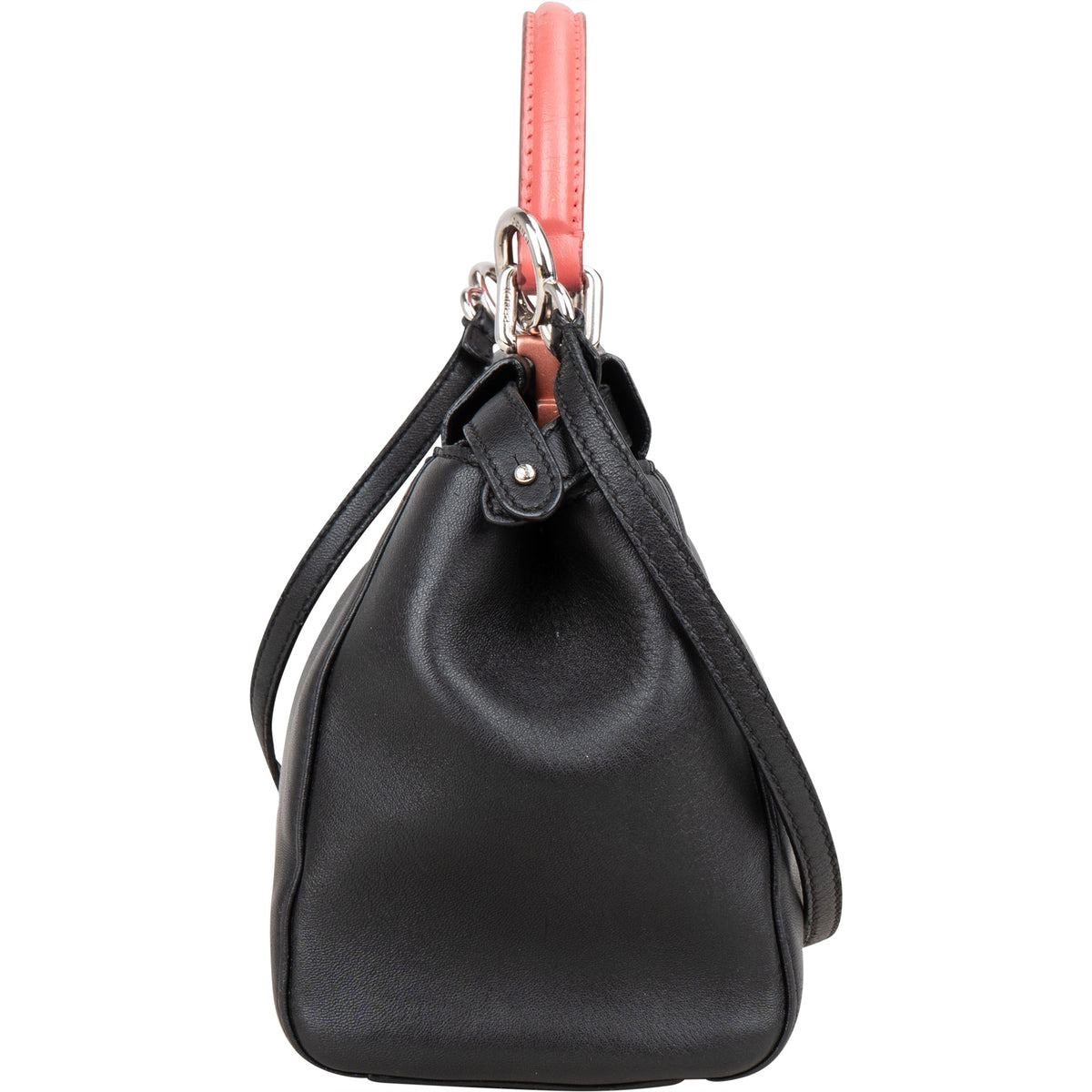 Fendi Black Leather Peekaboo Handbag