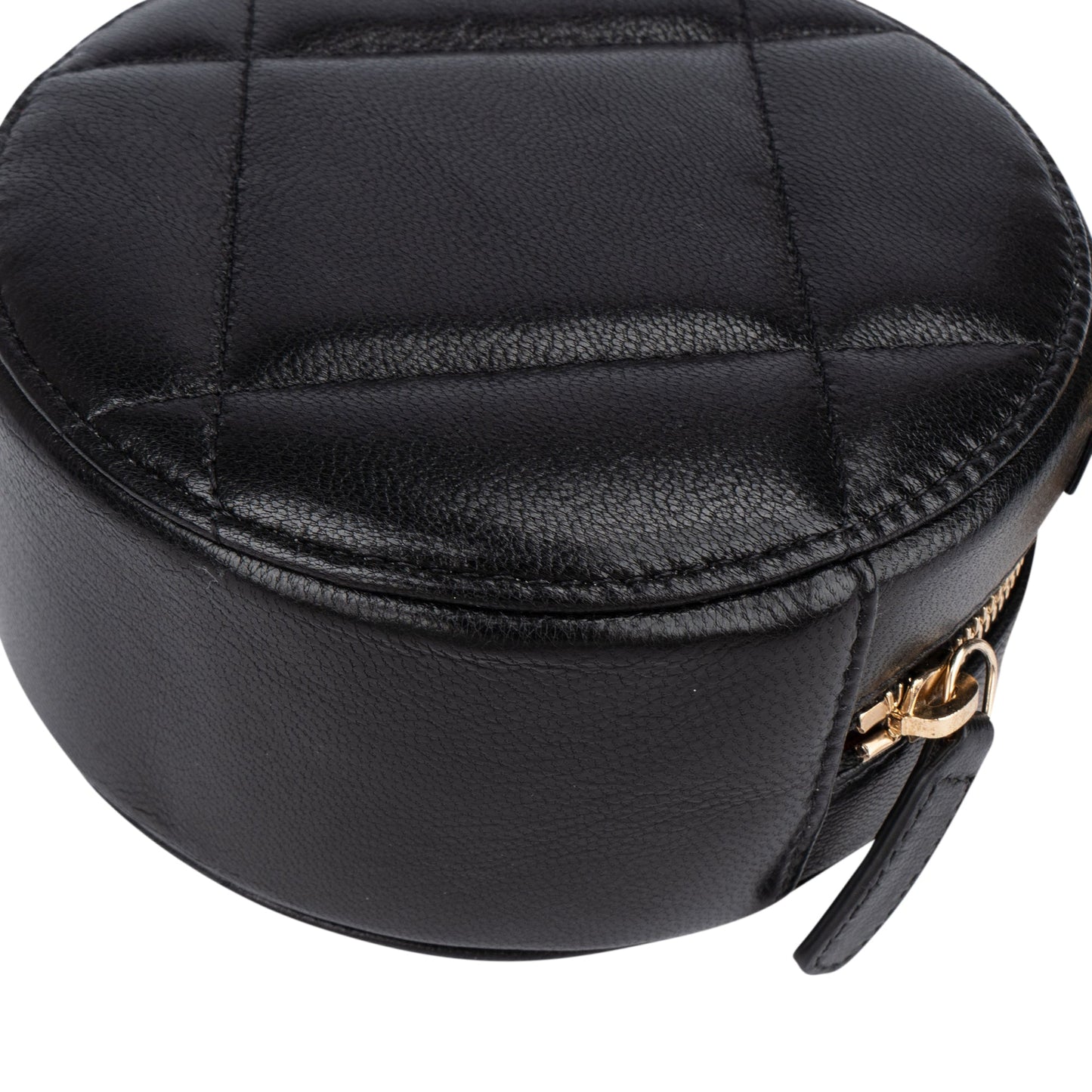 Chanel 19 Quilted Lambskin Round Crossbody Bag
