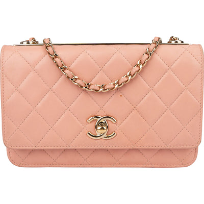 Chanel Quilted Lambskin Trendy CC Wallet On Chain Crossbody Bag