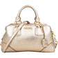 Miu Miu City aus goldfarbenem weichem Leder – Vorderansicht