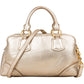 Miu Miu City aus goldfarbenem weichem Leder – Ansicht 5