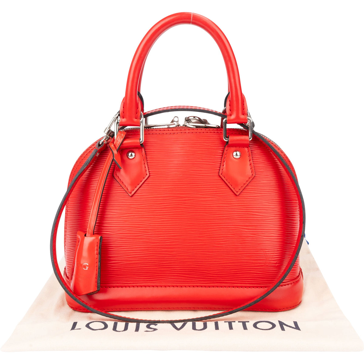 Louis Vuitton Rouge Epi Leather Alma BB Handbag