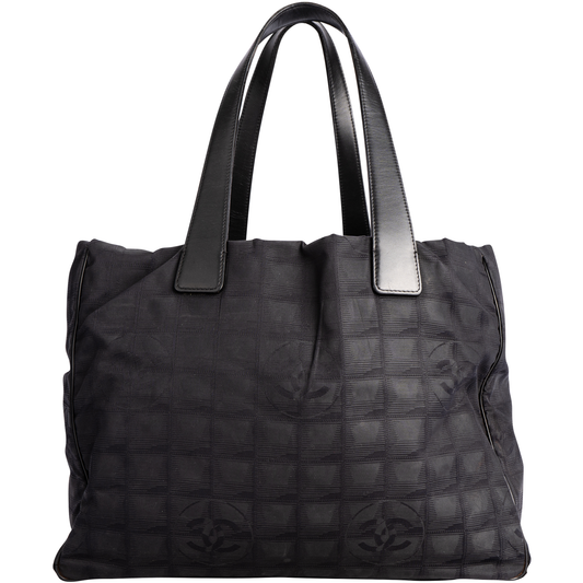 Chanel Black Travel Line Shopper Bag