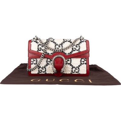 Gucci GG Tweed Monogram Dionysus Shoulder Bag