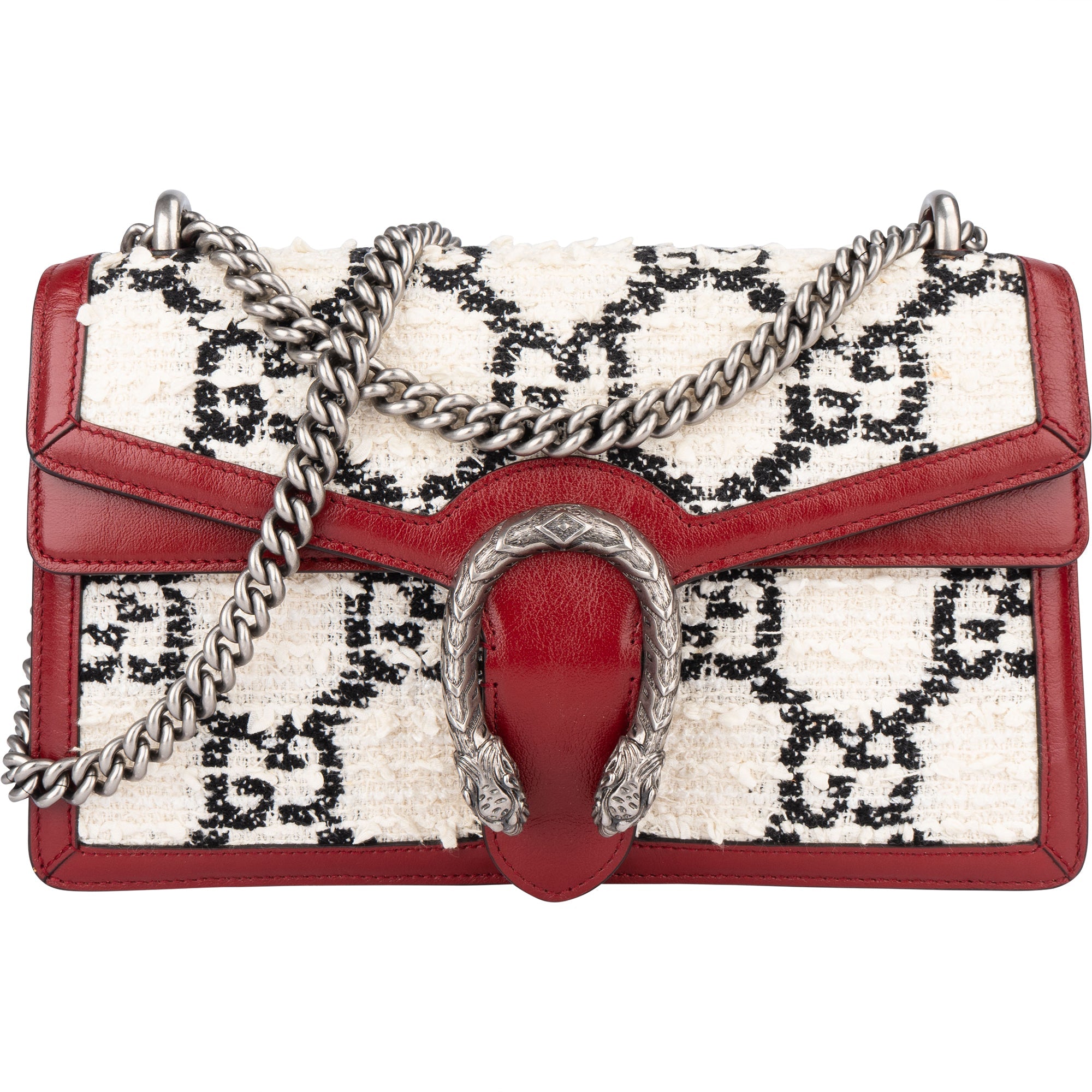 Gucci GG Tweed Monogram Dionysus Shoulder Bag