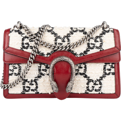 Gucci GG Tweed Monogram Dionysus Shoulder Bag