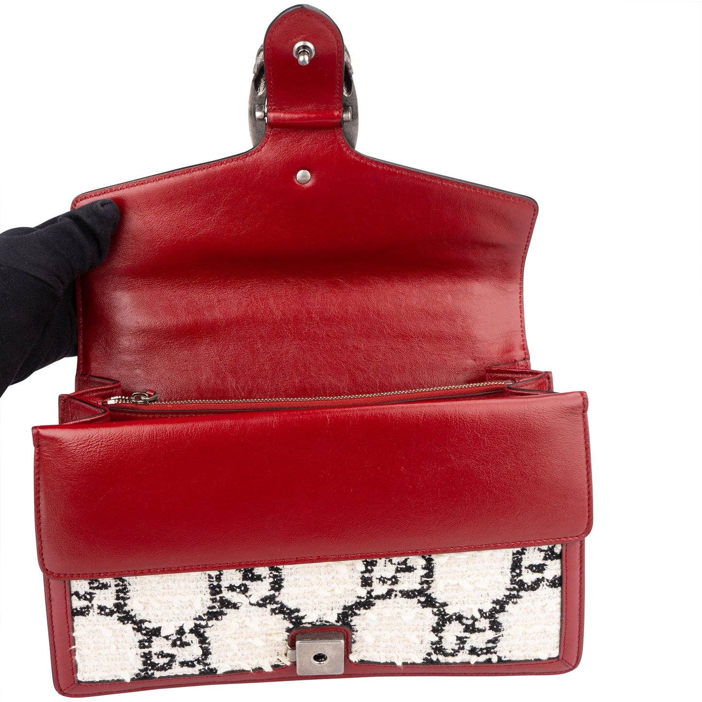 Gucci GG Tweed Monogram Dionysus Shoulder Bag