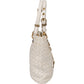 Bottega Veneta White Intrecciato Leather Lock Handbag