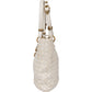 Bottega Veneta White Intrecciato Leather Lock Handbag