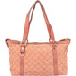Gucci Pink Suede Monogram Abbey Handbag