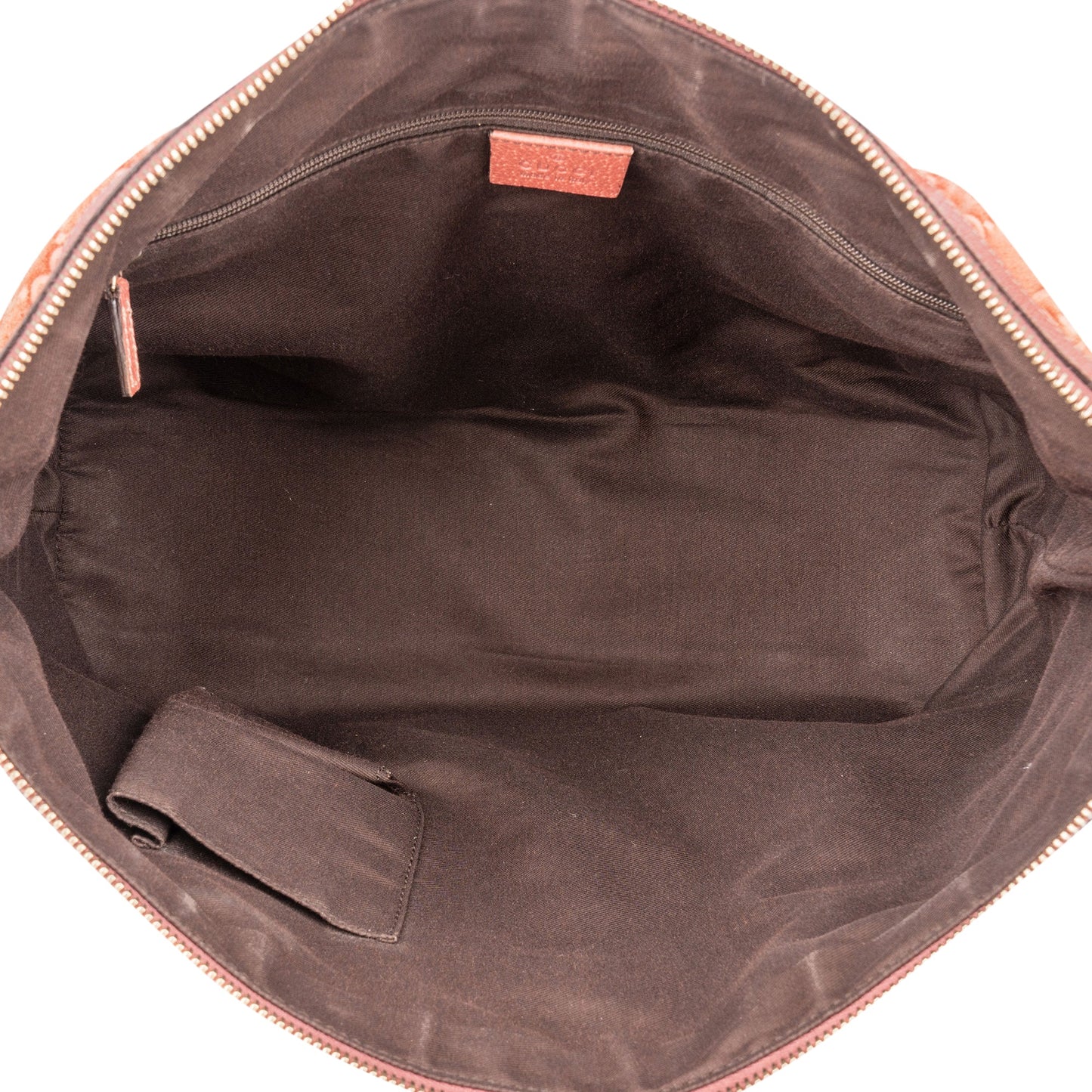 Gucci Pink Suede Monogram Abbey Handbag