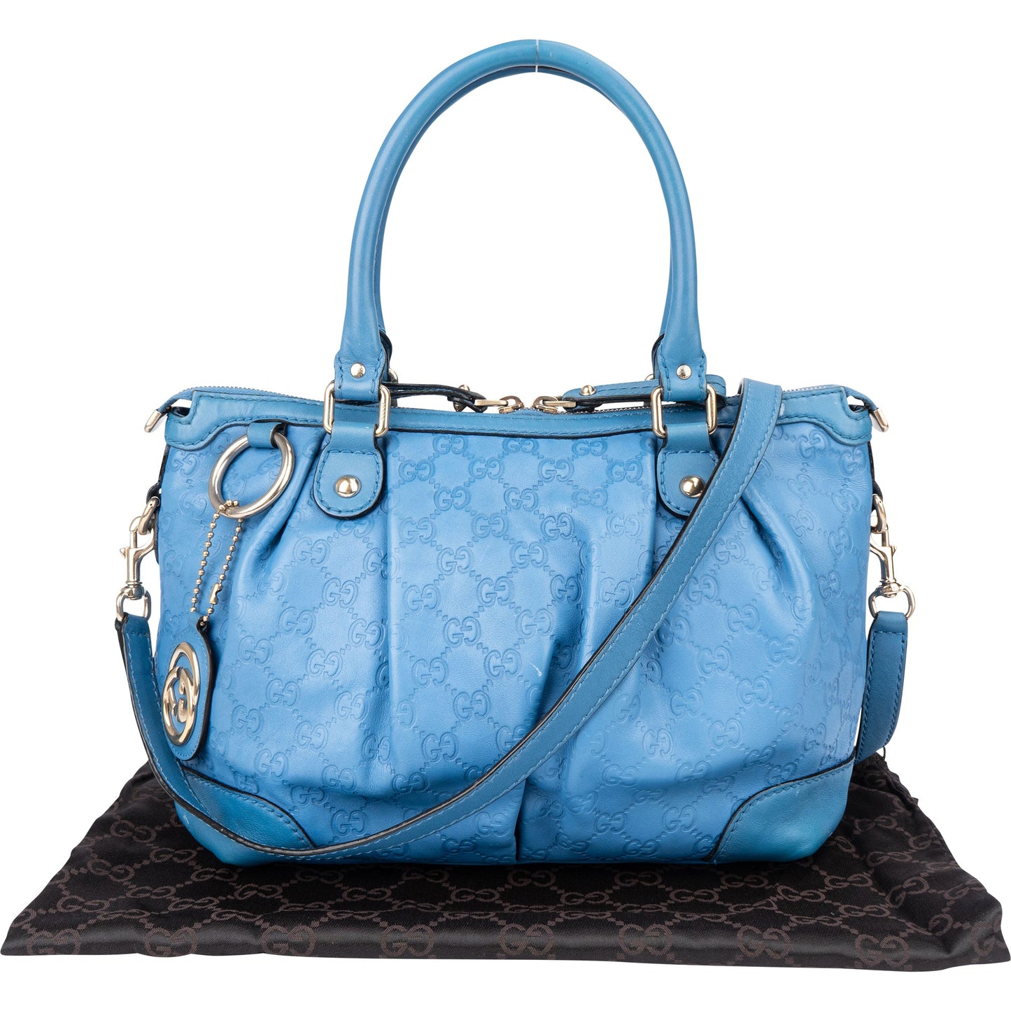 Gucci Leather GG Monogram Sukey Handbag