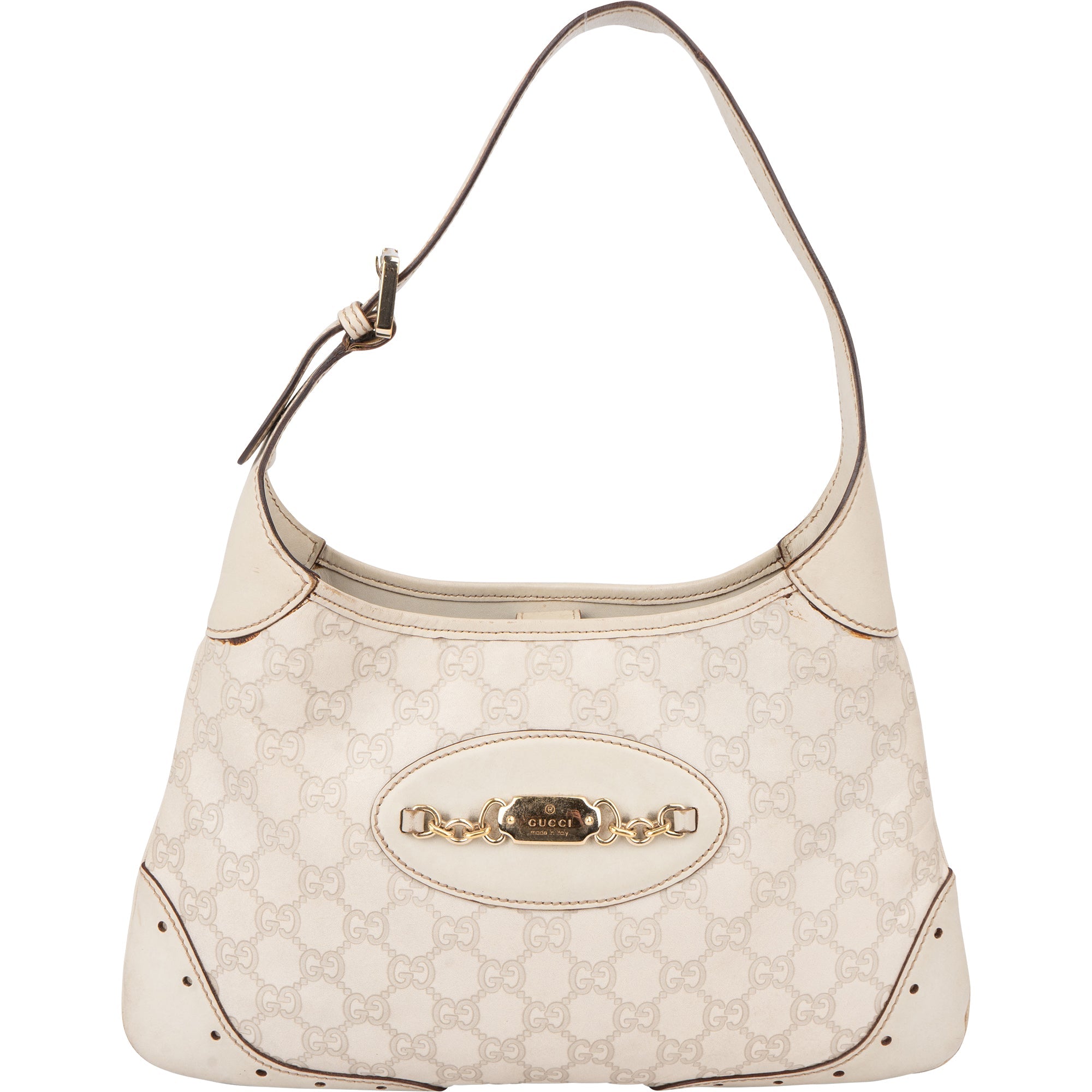 Gucci Leather GG Monogram Jackie Handbag