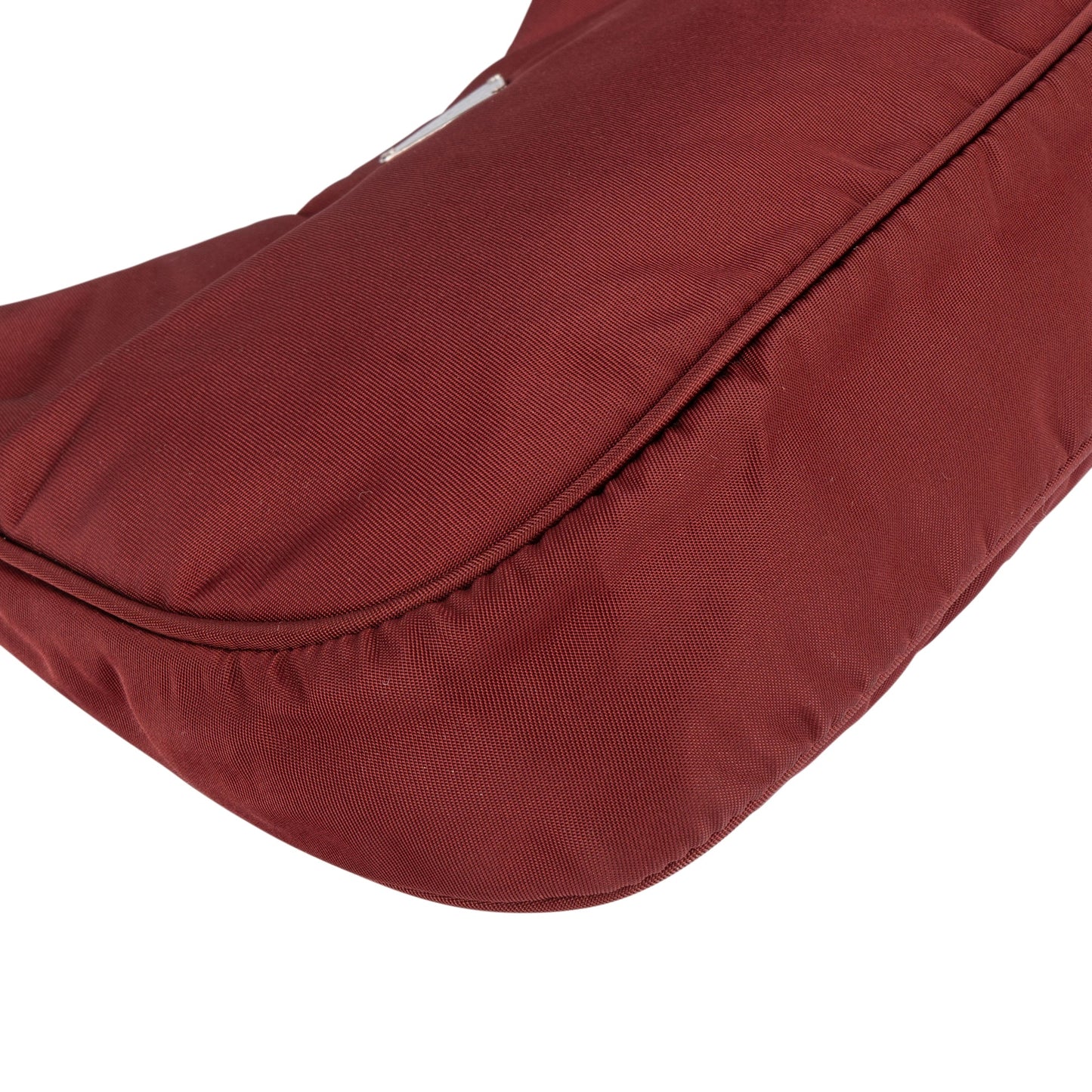 Prada Red Nylon Triangle Cleo Shoulder Bag
