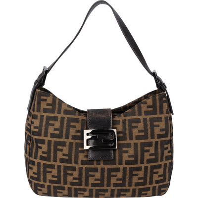 Fendi FF Monogram Baguette Buckle Handbag