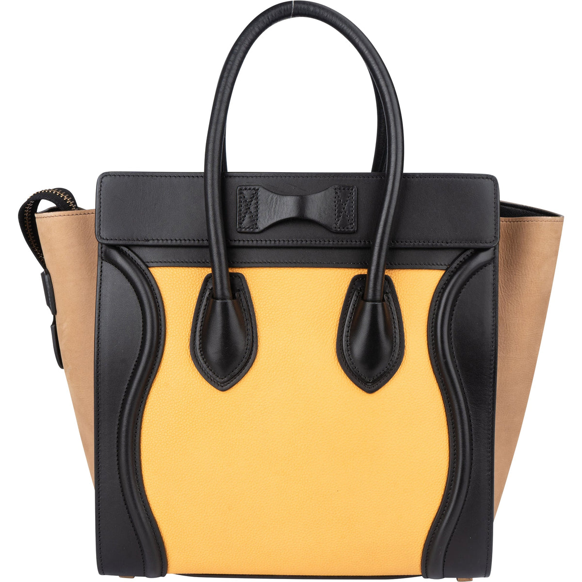 Céline Tricolor Leather Luggage Handbag