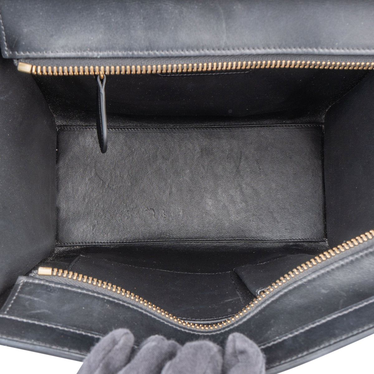 Céline Tricolor Leather Luggage Handbag