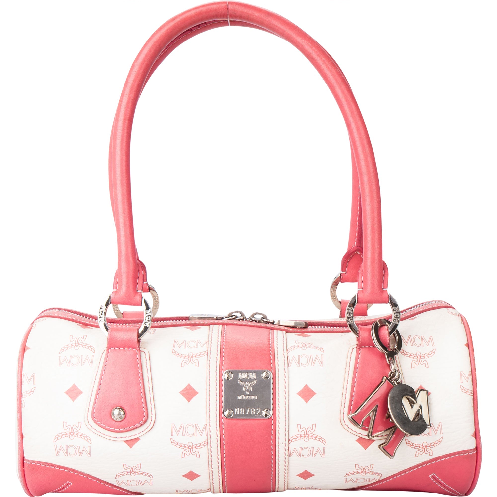 MCM Visetos Monogram Bowling Handbag