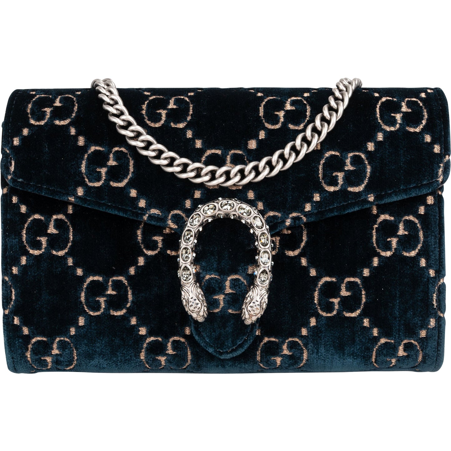 Gucci Velvet GG Monogram Dionysus Crossbody Bag