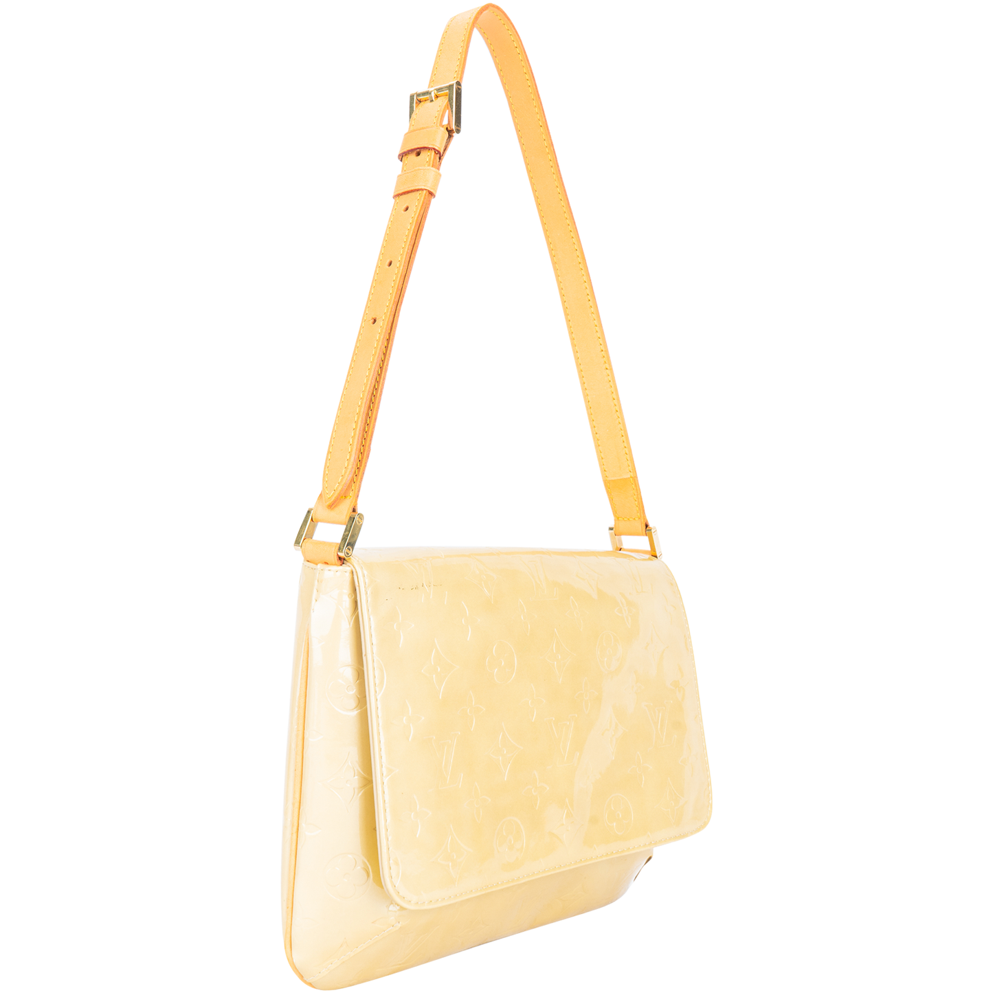 Louis Vuitton Yellow Vernis Monogram Thompson Street Shoulder Bag