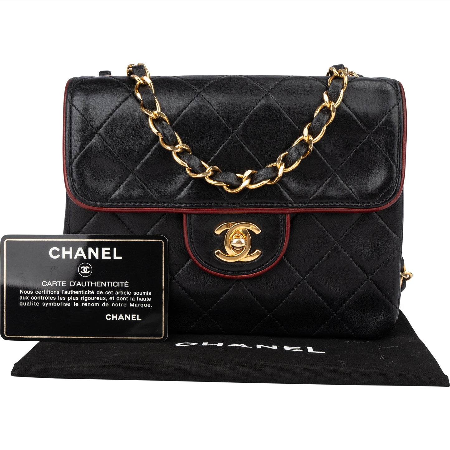Chanel Quilted Lambskin 24K Gold Single Flap Crossbody Bag