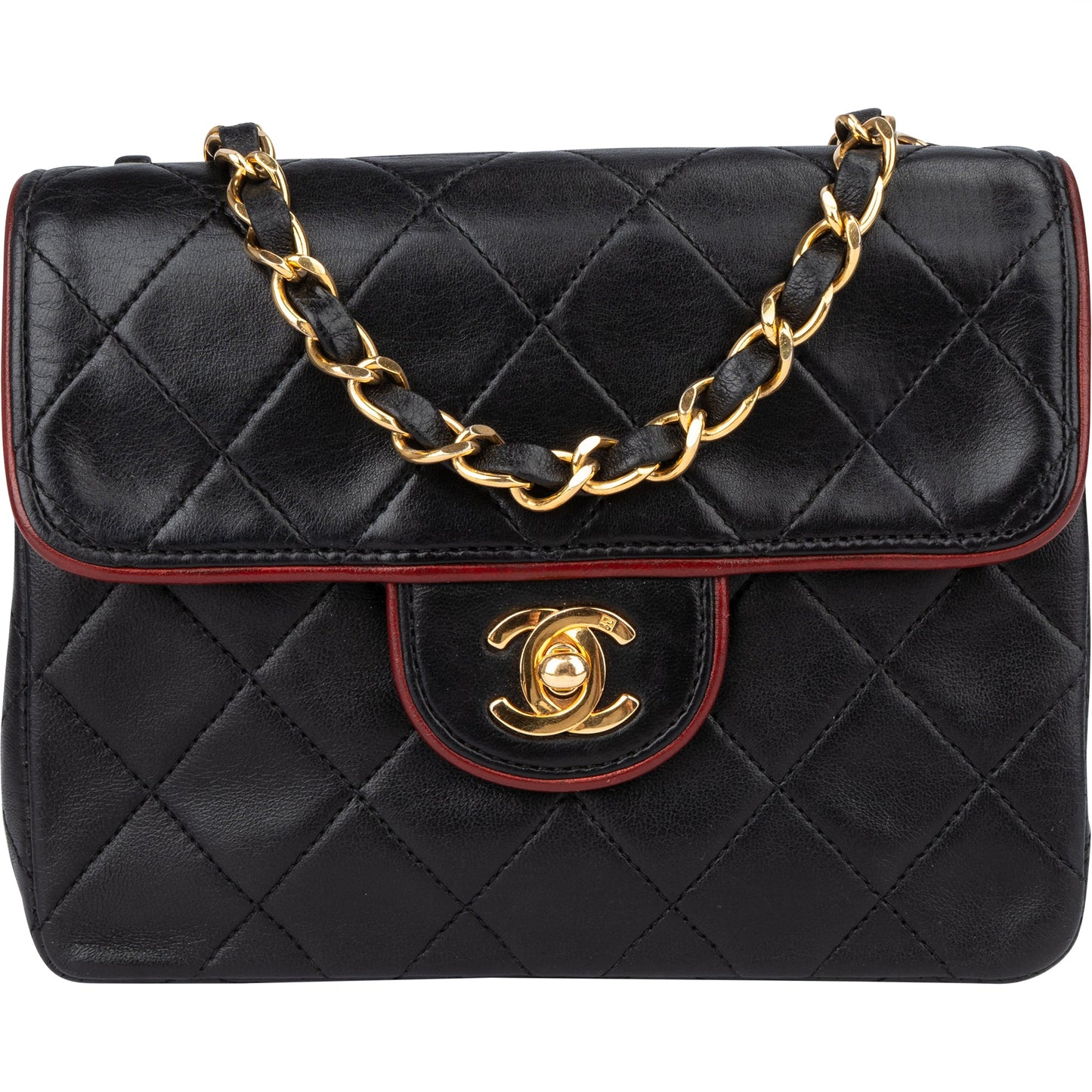 Chanel Quilted Lambskin 24K Gold Single Flap Crossbody Bag