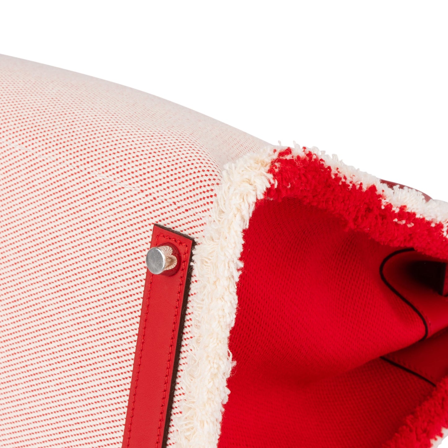 Hermès Fray Swift / Toile H Rouge de Coeur Birkin 35 Handbag