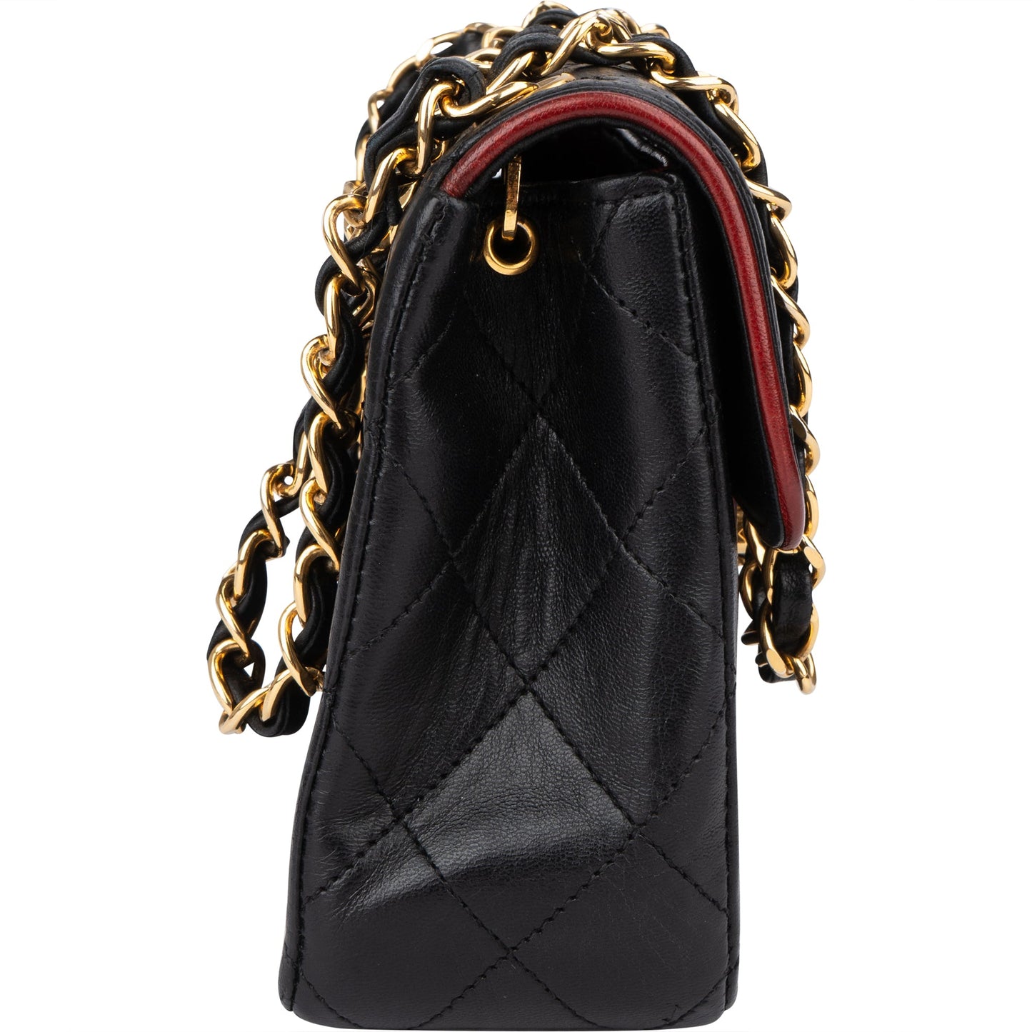 Chanel Quilted Lambskin 24K Gold Single Flap Crossbody Bag