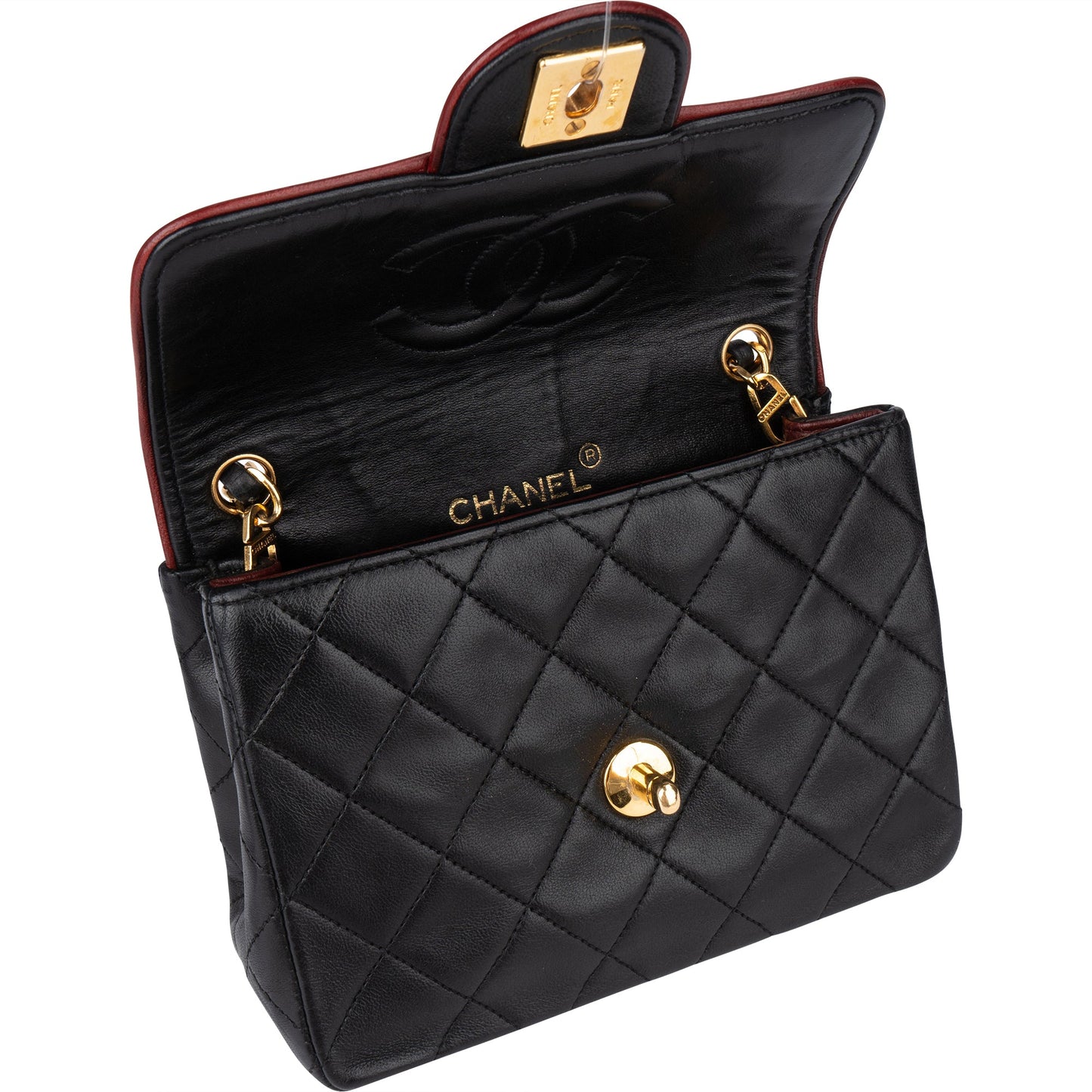 Chanel Quilted Lambskin 24K Gold Single Flap Crossbody Bag