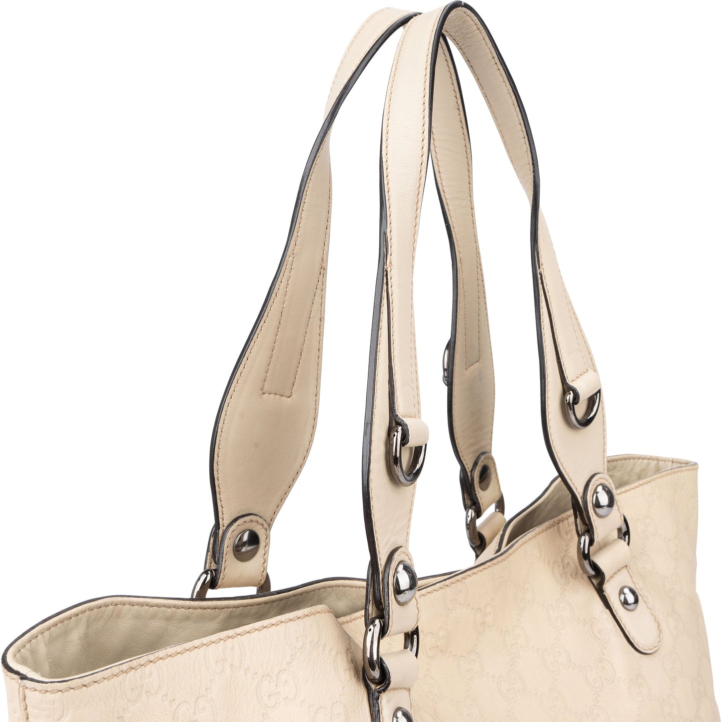 Gucci Leather GG Monogram Horsebit Handbag