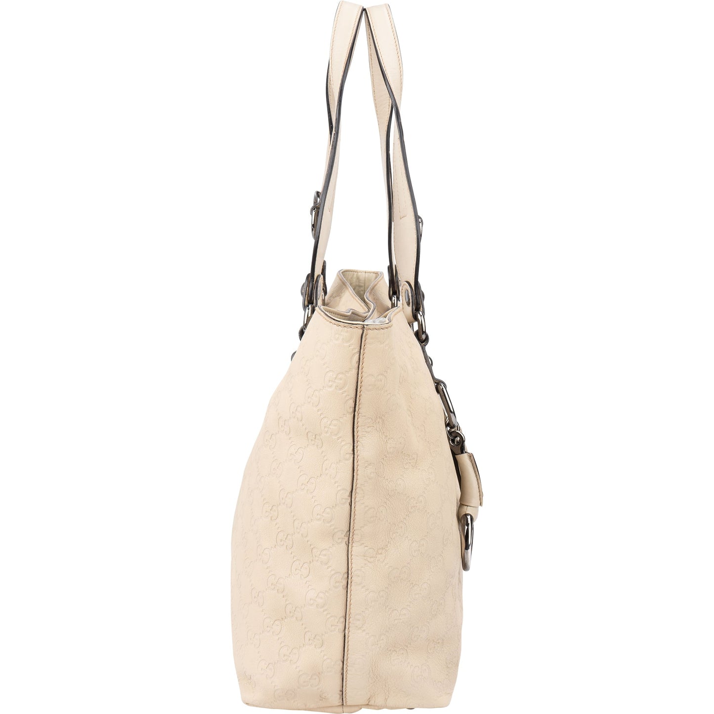 Gucci Leather GG Monogram Horsebit Handbag