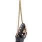 Gucci Black Leather Queen Margaret Bee Shoulder Bag